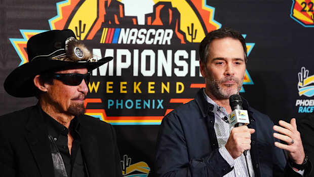 Richard Petty and Jimmie Johnson